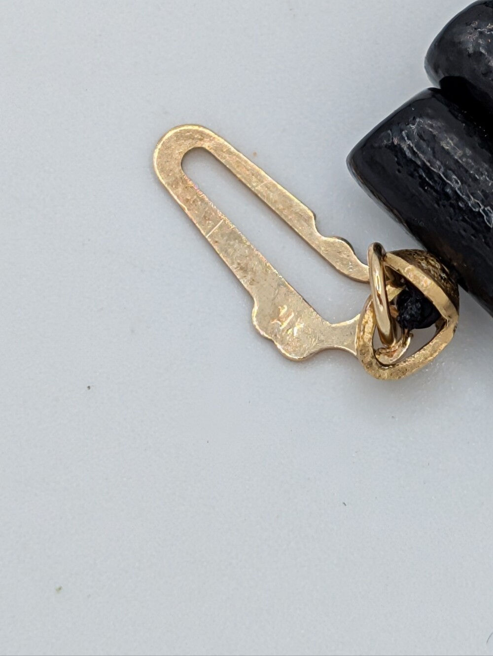 Genuine Black Coral 14k Gold Necklace 18" - Picture 7 of 8
